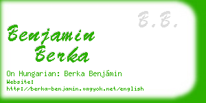 benjamin berka business card