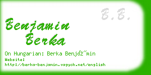 benjamin berka business card